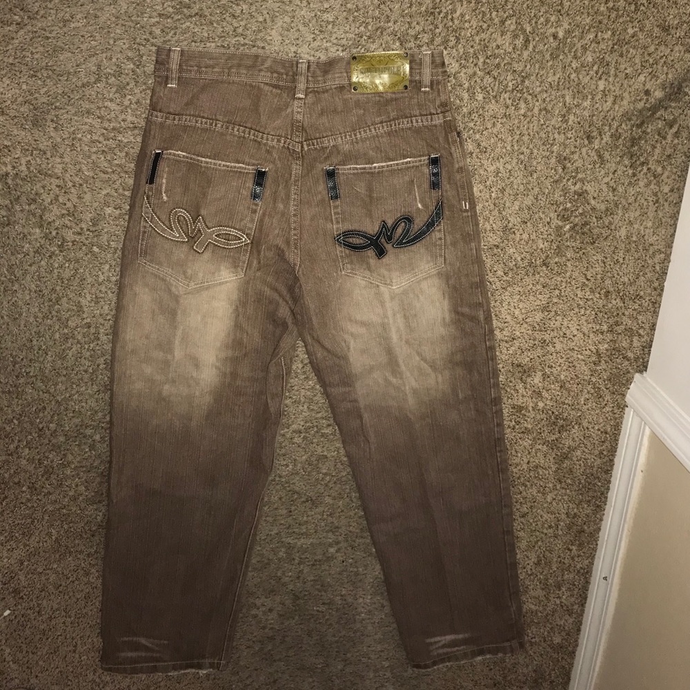 South Pole 36”x 32” Brown Denim Jeans
